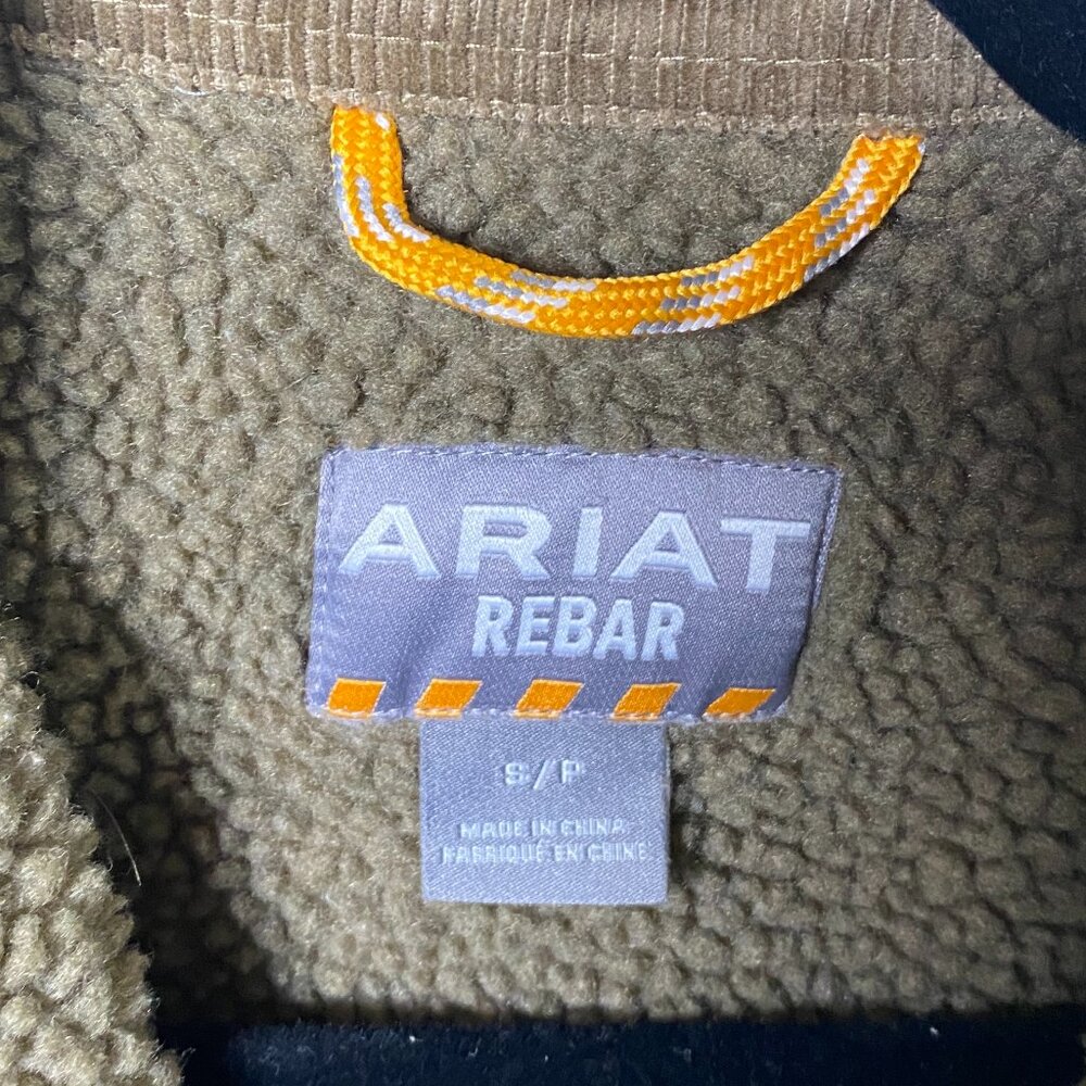 Ariat Rebar Corduroy Sherpa Lined Jacket Tan Size Small Petite - Picture 6 of 14